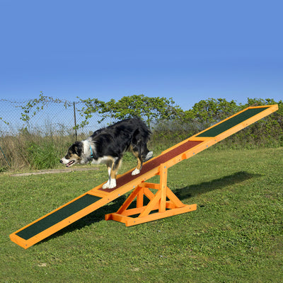 Wood Pet Seesaw Platform Dog Agility Training Equipment Run Game Toy Weather Resistant Pet Supplies Grey