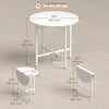 Drop Leaf Table, Folding Dining Table for Small Spaces 80 cm, White