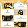 Ride On Excavator Toy No Power Digger with Realistic Sound Grabber Storage, for 2-4 Years Old, 32.7