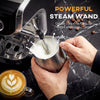 15 Bar Coffee Maker Espresso Machine with Grinder Milk Frother Stainless Steel Espresso Maker for Cappuccino Latte Black