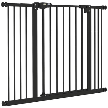 30 Inch Tall Pet Gate with Door Dog Gate and Barrier Indoor for Stairs Includes 2.8