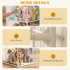 Qaba Stuffed Animal Storage Organizer, Teddy Toy Storage Organizer with Waterproof Bottom for Playroom, Nursery, 47x47x132cm