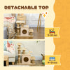 Cat Stairs Pet Steps for Couch Bed with Scratching Posts Condo Ball Toy, 23.6