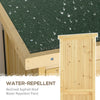 3' x 5' Wooden Garden Storage Shed, Sheds & Outdoor Storage with Asphalt Roof & 2 Large Wood Doors with Lock, Natural