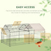 Pet Playpen with Roof, Metal Guinea Pig Cage, Rabbit Pen, Chicken Coop Run, Catio Cat Enclosure with Cover, Doors, Indoor Outdoor for Small Animals, 87