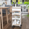 Kitchen Island Rolling Trolley Utility Serving Cart with Drawer  Grey
