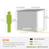 4' x 6' Outdoor Storage Shed, Metal Garden Shed with Window, 2 Vents and Lockable Door for Backyard, Garden, Patio