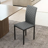 Set of 4 Modern Dining Chairs, Tufted High Back Side Chairs with Upholstered Seat, Steel Legs for Living Room, Kitchen
