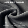 Office Chair with Foot Rest, Ergonomic Reclining Computer Gaming Chair w/ Snow Flannel Fabric, Thick Cushion, Dark Grey