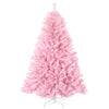 5' Artificial Pink Christmas Tree with Auto Open, Steel Base, Wide Shape for Indoor Xmas Decoration