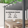 11.7' x 19.6' Retractable Pergola Canopy, Aluminum Pergola for Grill, Patio, Garden, Deck, Light Grey