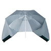7.5FT 2-in-1 Beach Umbrella with Carry Bag, Umbrella Shelter with Silver Coated UPF50+ UV Protection and Adjustable Height for Camping, Fishing, Backyard, Blue