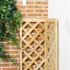 Raised Garden Bed Wood Planter with Trellis for Vine Climbing, 16