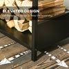 Firewood Rack, Log Holder for Fireplace, Outdoor Indoor Wood Storage Stacker, 15.4