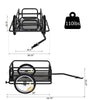 Folding Bicycle Cargo Trailer Wagon Utility Bike Cart Carrier Garden Patio Tool New