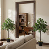 3FT Artificial Laurel Tree Set of 2, Lifelike Fake Plant with 564 Leaves, Potted Fake Plant for Home Office Decor, Green