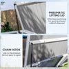 41 Cu. Ft. Outdoor Storage Shed, Outdoor Horizontal Trash Can Storage with Chain Lid, Lockable Storage Box