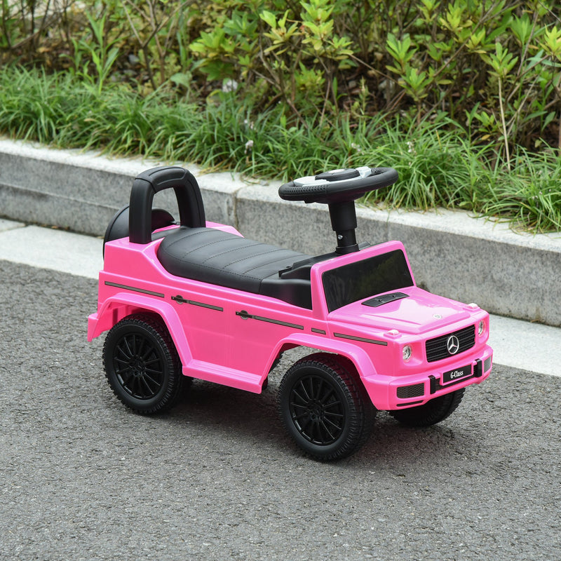 Compatible Baby Toddler Push Car Foot-to-Floor Ride-On Wheel Mercedes-Benz G350 Licensed Pink