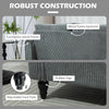 Vintage Loveseat, Upholstered Love Seat Furniture, Chenille-feel Fabric 2 Seater Sofa Couch with Rolled Arms, Gourd-Shaped Rubber Wood Legs for Living Room, Grey