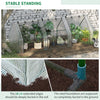 9' x 3' x 3' Outdoor Mini Greenhouse, Portable Tunnel Greenhouse with Large Zipper Doors and PE Cover for Garden, White