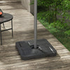 4PCs Patio Umbrella Base, Water or Sand Filled Cantilever Umbrella Weights for Cross Base with Handles, HDPE