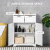 Bathroom Cabinet, Bathroom Storage Cabinet with 2 Drawers, Adjustable Shelf for Living Room, Entryway, White