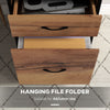 Vertical Filing Cabinet with Wheels, 26.2