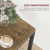 Dining Table Set for 2, 3 Piece Kitchen Table and Chairs with Metal Legs for Small Spaces, Rustic Brown