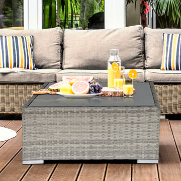 Rattan Garden Coffee Table, 25.6