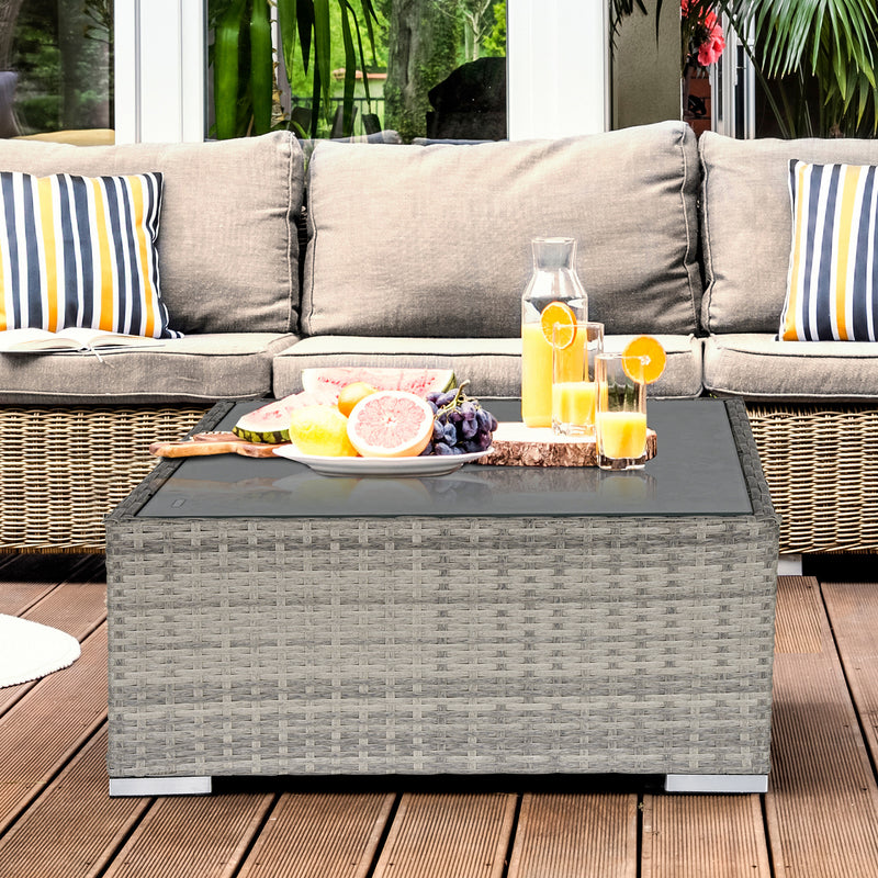 Rattan Garden Coffee Table, 25.6