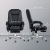 Massage Office Chair, Reclining Computer Chair with Adjustable Height and Footrest, Grey