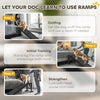 Pet Ramp Bed Steps for Dogs Cats Non-slip Carpet Top Platform Pine Wood 59