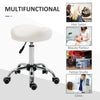 Ergonomic Saddle Stool with Wheels, Adjustable PU Leather Saddle Chair, 360° Swivel, NO Back Pain, Healthy Posture, Salon Chair for Massage Medical Home, White