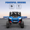 Qaba 2 Seater 24V 7AH Ride on Truck, Electric Car for Kids w/ Spring Suspension, Remote Lights, Horn, Music, Blue