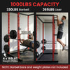 Soozier Power Cage, 1000 lbs Capacity Power Rack with Adjustable Height, Squat Rack for Home Gym Strength Training