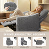 Power Recliner Chair, Chenille Upholstered Recliner Chair with USB Ports, Footrest