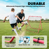 Soozier Soccer 5 Angles Adjustable Soccer Rebounder Net, Multi-Sport Training Bounce Back Net, Red
