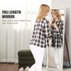 Floor Standing Mirror, Full Body Mirror, Free Standing, Leaning or Wall Mirror with Frame for Bedroom, White