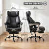 Executive Office Chair, Leathaire Big and Tall Office Chair 400 lbs with Wide Seat, Reclining, Lumbar Support, Black