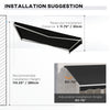 12'x10' Electric Retractable Awning, UV Protection Sun Shade Shelter w/ Remote Controller for Deck Balcony Yard