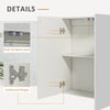 Wall Mounted Mirror Cabinet, Bathroom Medicine Cabinet with Mirror, 2 Doors, Adjustable Shelf and Soft Close Mechanism