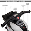 Kids Electric Pedal Motorcycle Ride-On Toy 6V Battery Powered w/ Music Horn Headlights Motorbike for Girls Boy White
