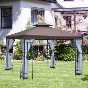 10'x10' Garden Gazebo Patio Canopy Portable Party Event Backyard w/ Mosquito Netting