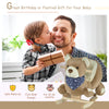 Qaba Baby Rocking Horse, Plush Animal Rocker Bear with Realistic Sound, Seat Belt, Handle Grip for 18-36 Months, Brown