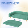 Dog Sofa for Large Dogs with Washable Cover, Anti-slip Foot Pads, Green