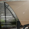 7' x 5' Garden Grill Canopy, BBQ Grill Gazebo Tent with Steel Frame and Hooks, Outdoor Sun Shade, Dark Coffee