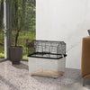 Hamster House Gerbil Habitat for Dwarf Hamster, Syrian Hamster with Wheels, Detachable Bottom - Black