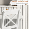 Counter Height Stools Set of 2, Farmhouse Bar Stools with Backs, Solid Wood Counter Stools for Kitchen Island White
