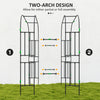 Arched Garden Trellis, 8 FT Tall Metal Plant Trellis Support with Trellis Netting for Climbing Plants