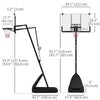 Soozier Basketball Hoop Outdoor, 4.9-10ft Portable Basketball Goal with 44